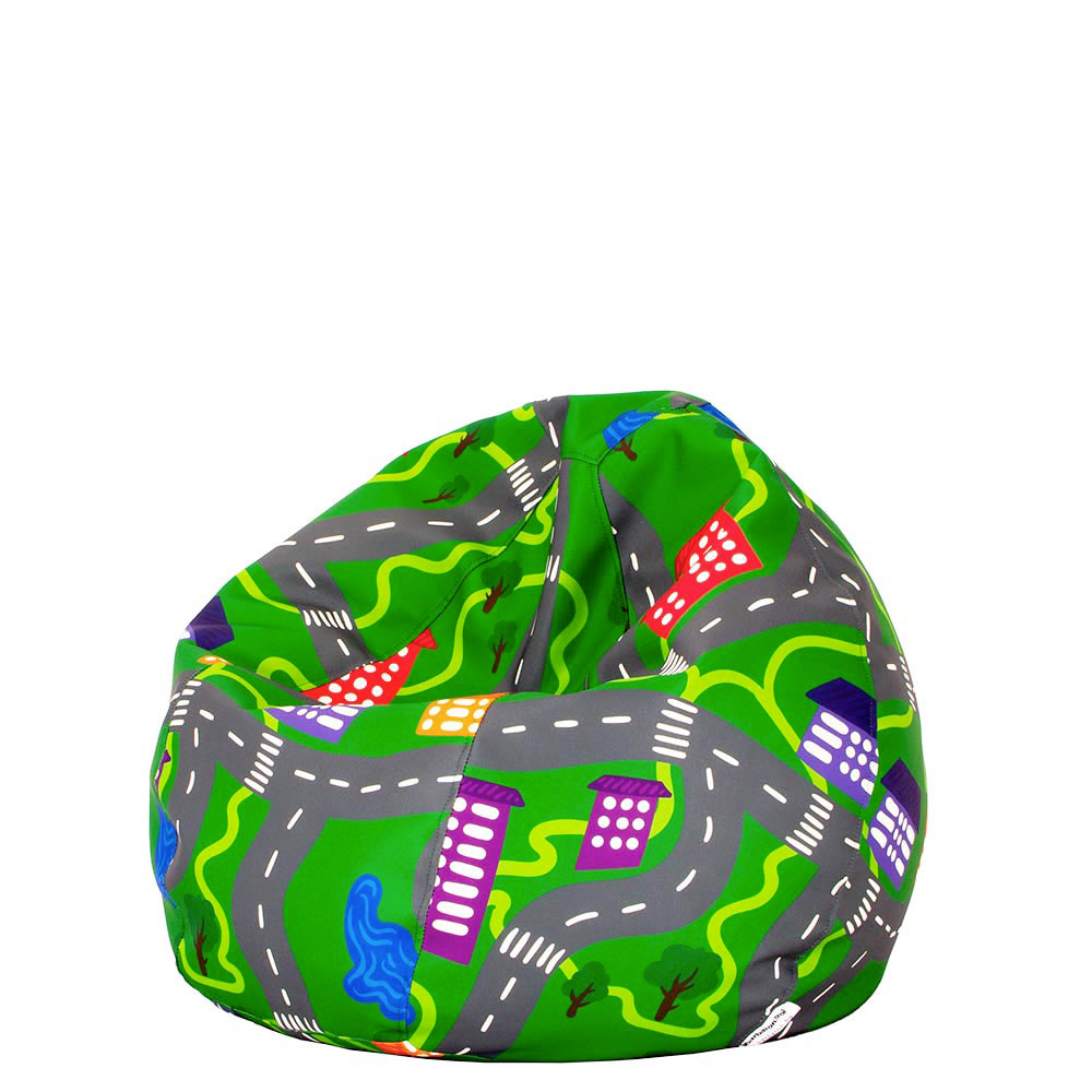 🏙️ Παιδικό Πουφ "Χάρτης Πόλης"