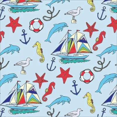 ⛵ Παιδικό Πουφ "Θαλάσσια Ιστιοφόρα"