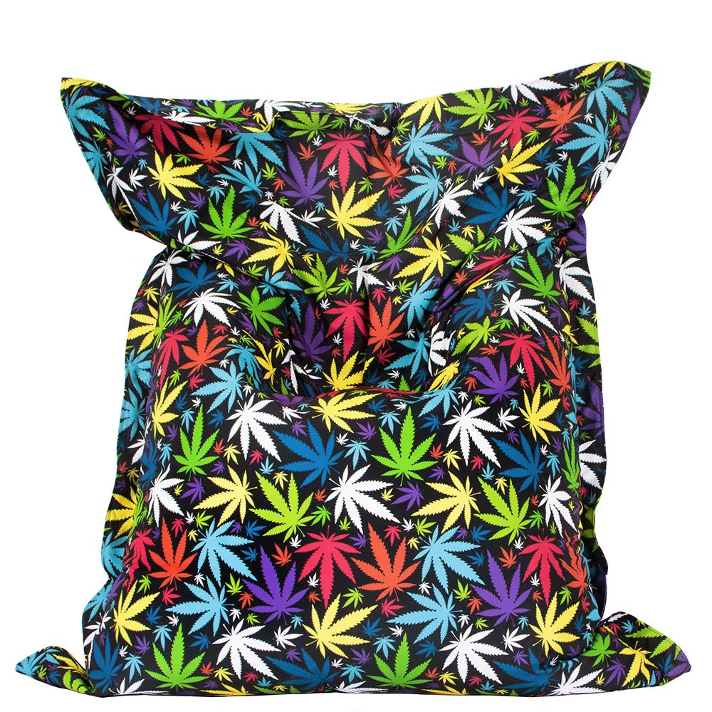 🌿 Pillow Pouf "Cannabis Rave"