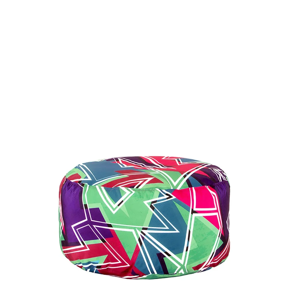 🔷 Round Pouf "Geometric Maze"