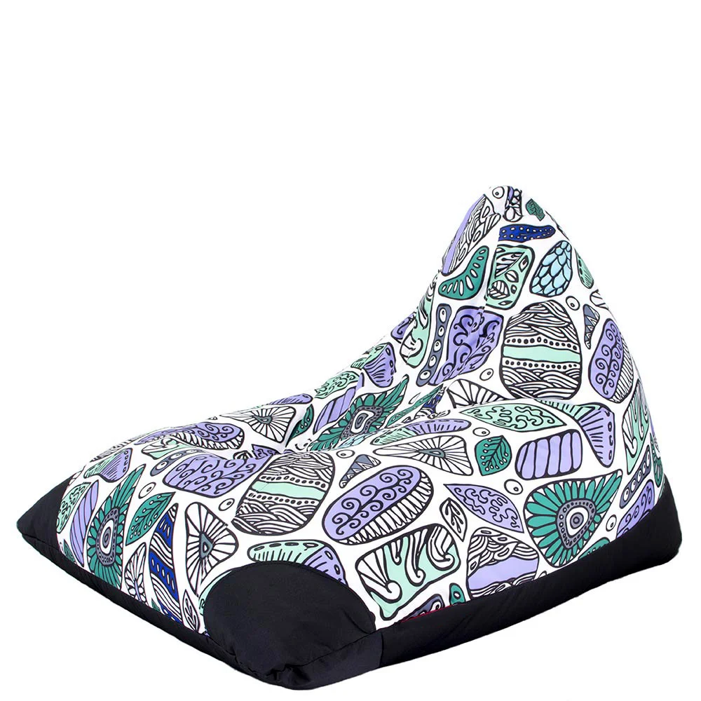 🍃 Pyramid Pouf "Ethnic Leaves"