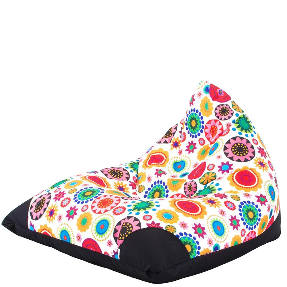 🌸 Pyramid Pouf "Colorful Garden"