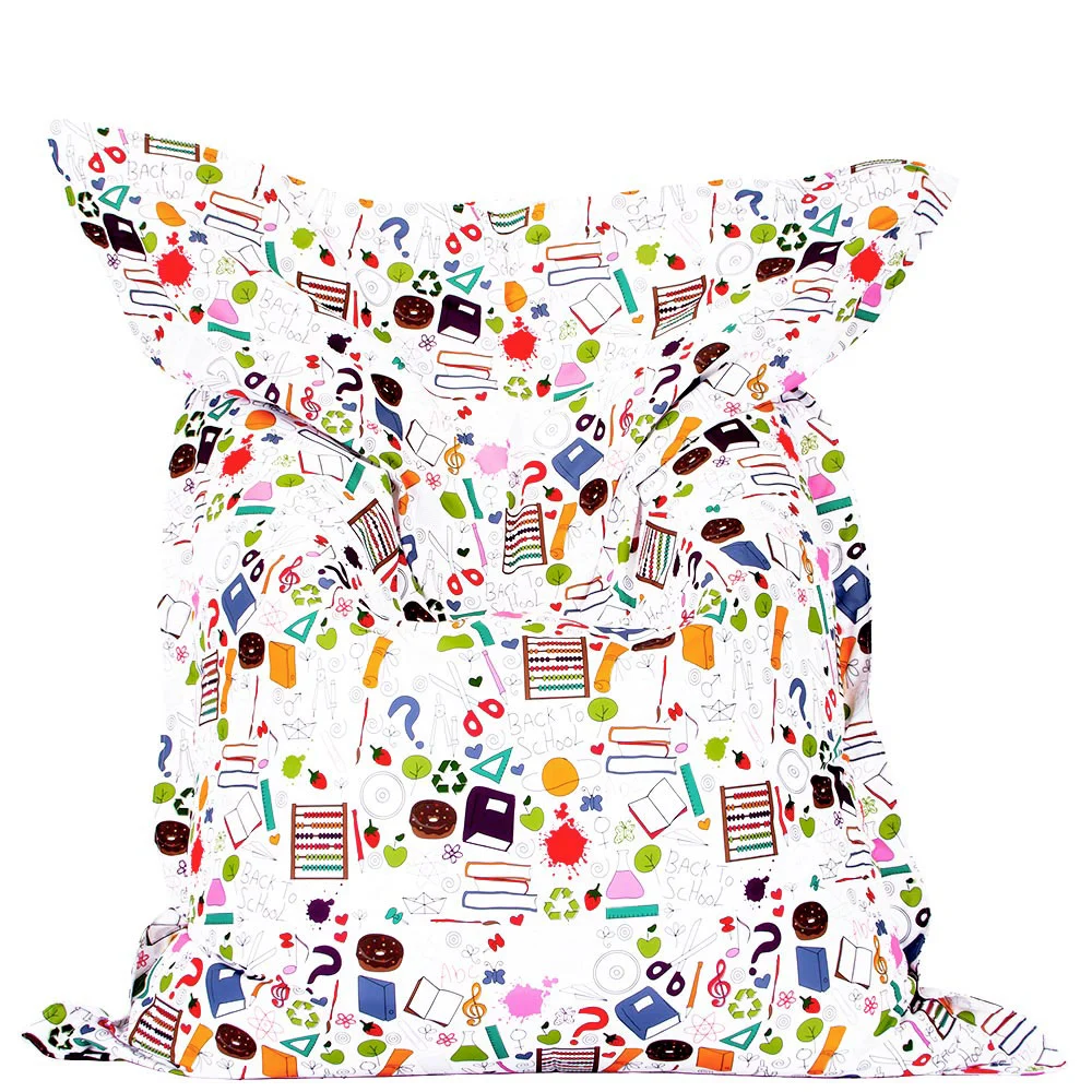 📚 Pillow Pouf "School Collage"
