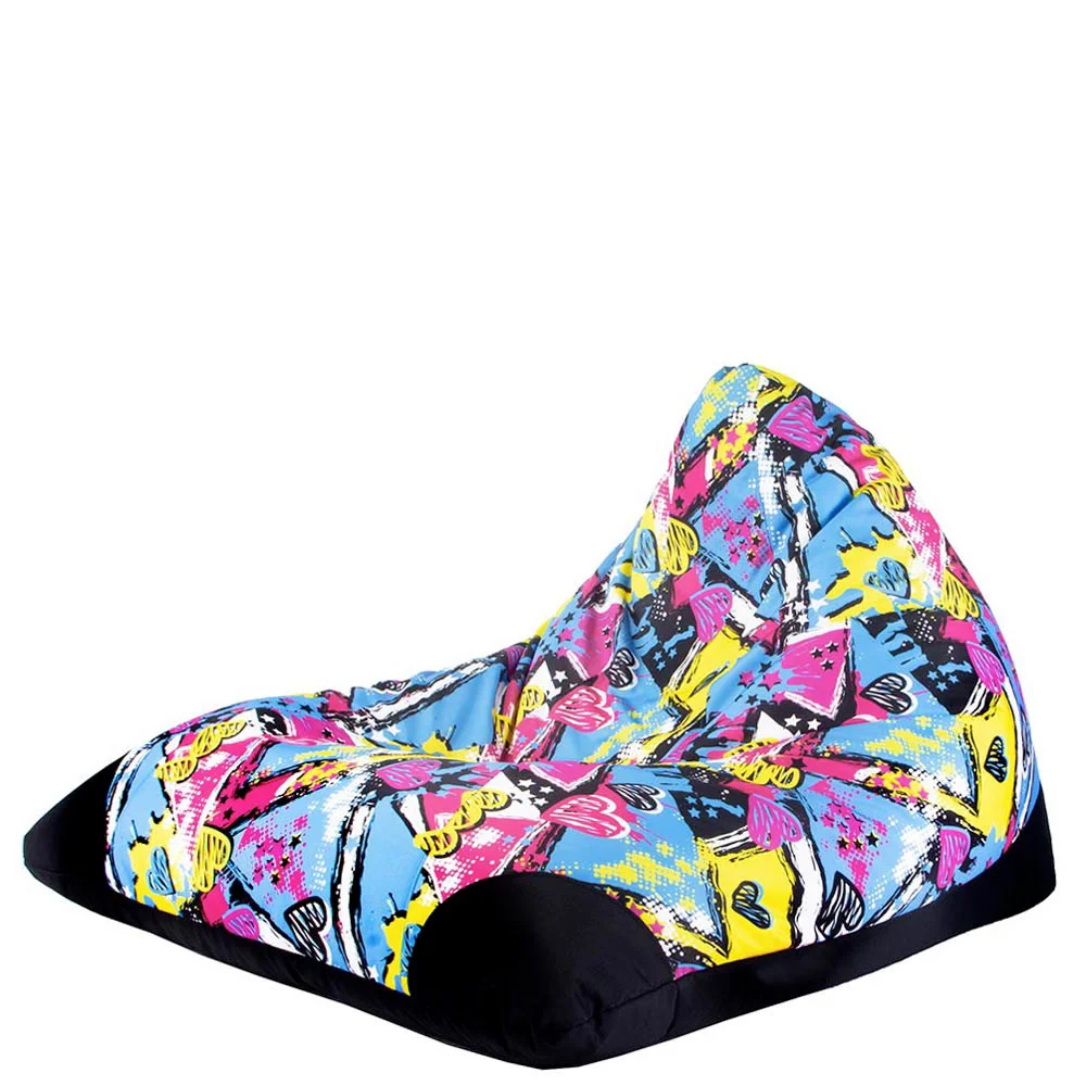 💕 Pyramid Pouf "Love Graffiti"