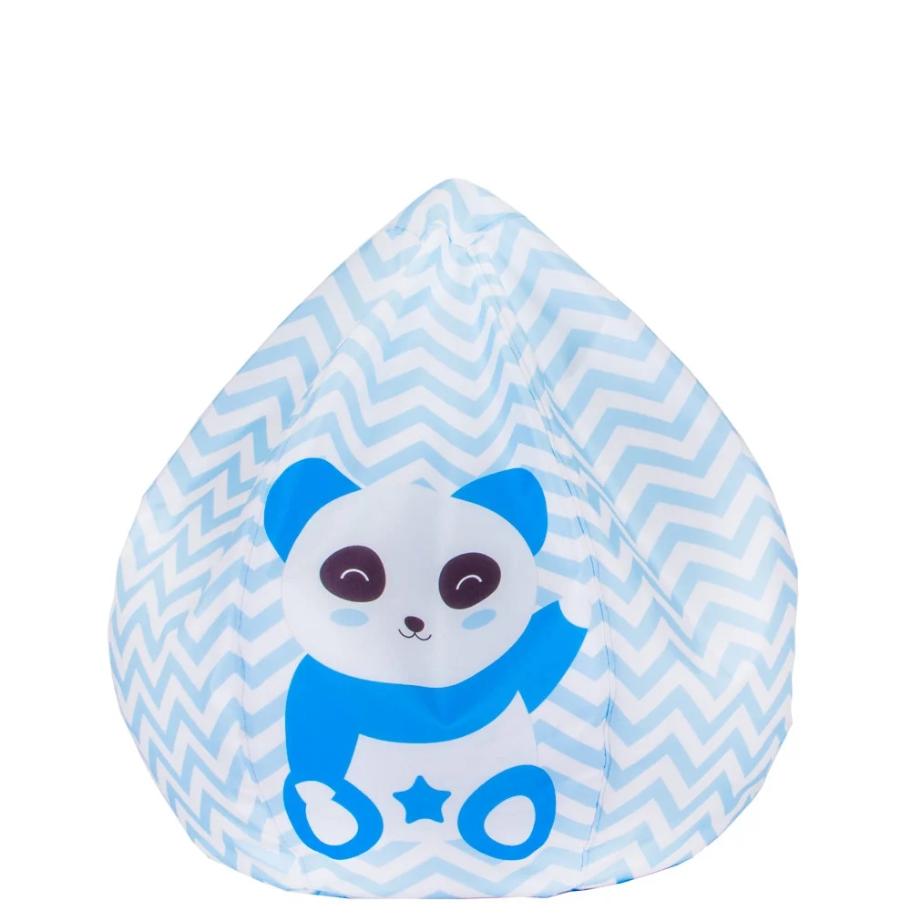 🐼 Kids Pouf "Blue Panda"