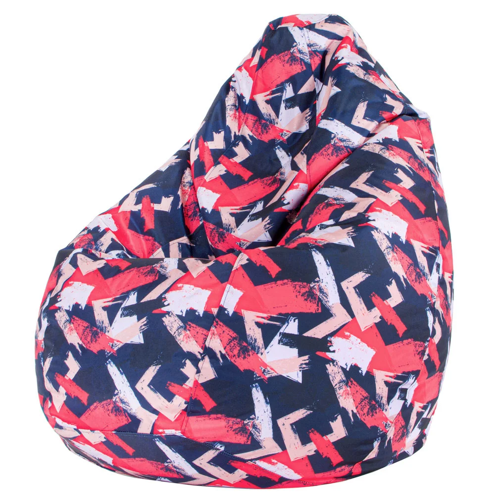 🔴 Designer Pouf "Red Camouflage"