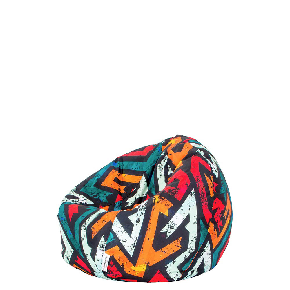 ⚡ Kids Pouf "Urban Zigzag"