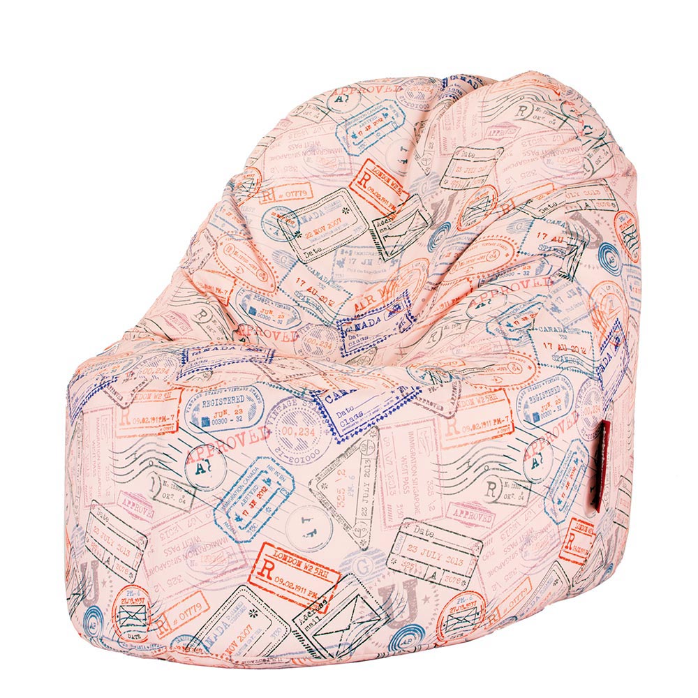 ✉️ Mango Pouf "Postal Stamps"