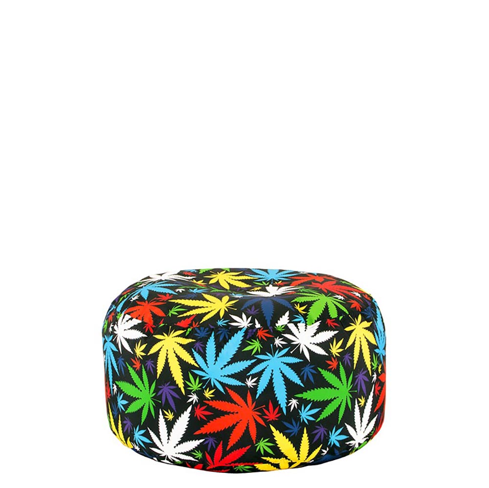 🌿 Round Pouf "Cannabis Rave"