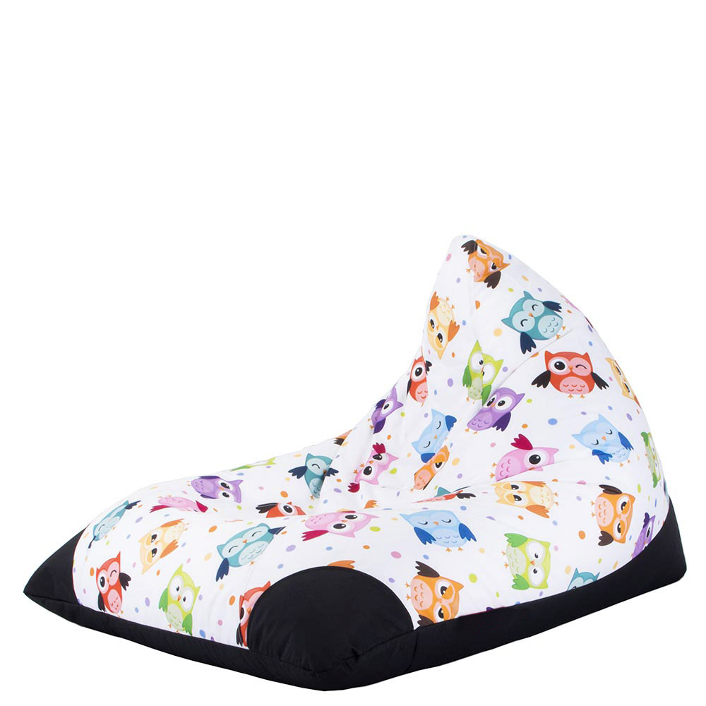 🦉 Pyramid Pouf "Colorful Owls"