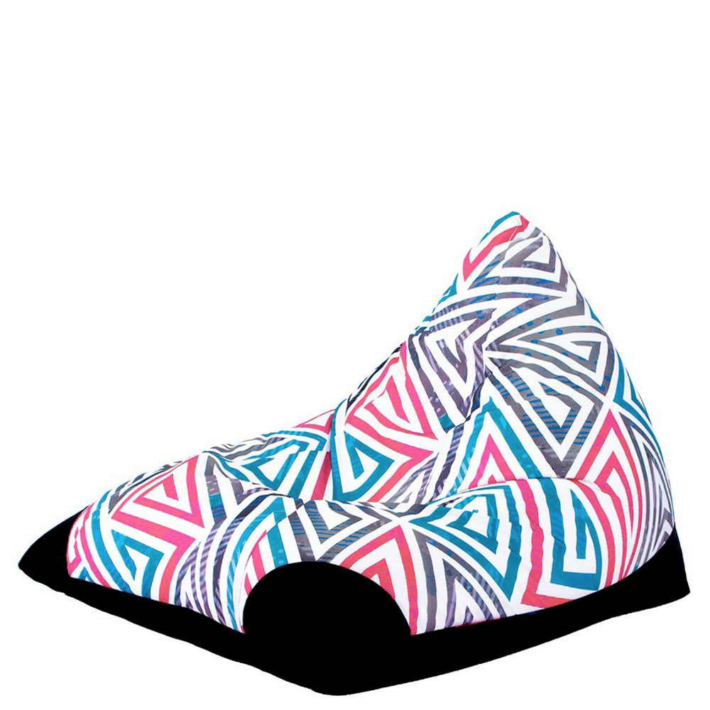 🔺 Pyramid Pouf "Triangle Waves"