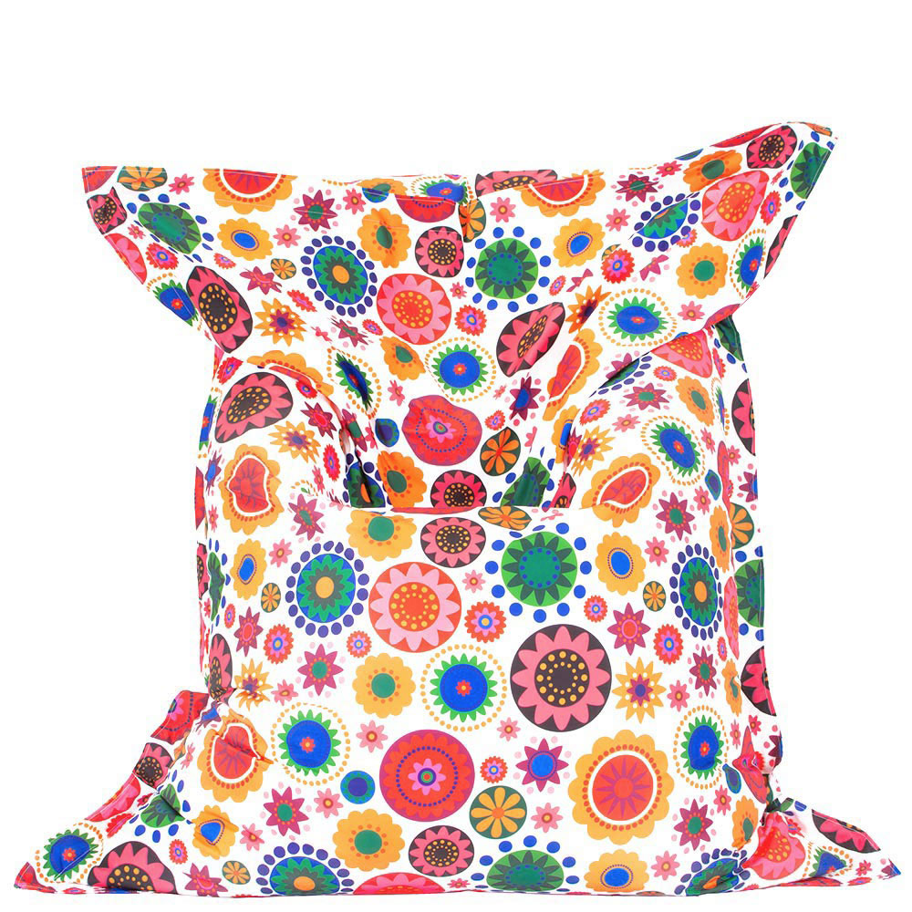 🌸 Pillow Pouf "Colorful Garden"