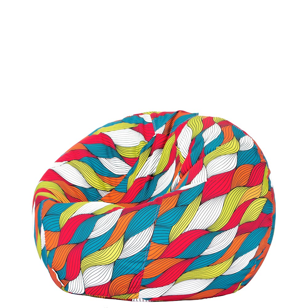 🌊 Apple Pouf "Wavy Ribbons"
