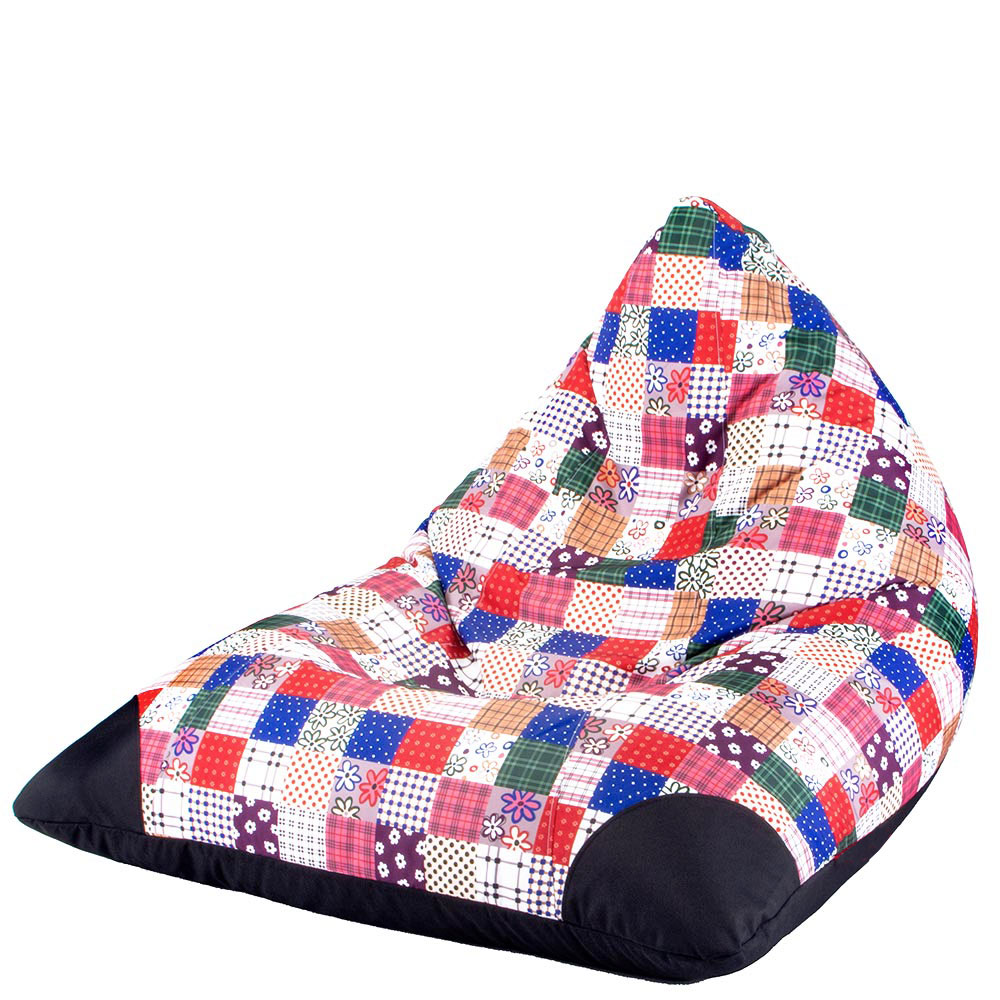 🌺 Pyramid Pouf "Patchwork Summer"