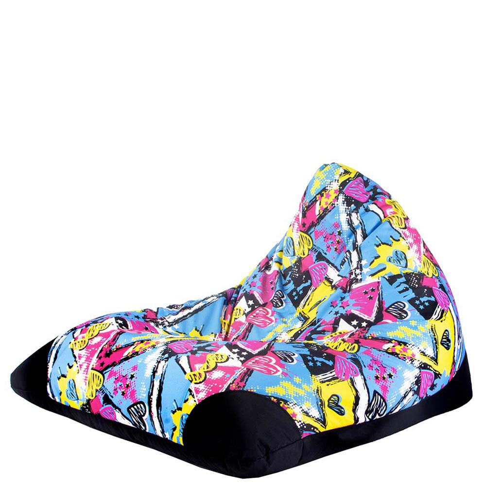💕 Pyramid Pouf "Love Graffiti"
