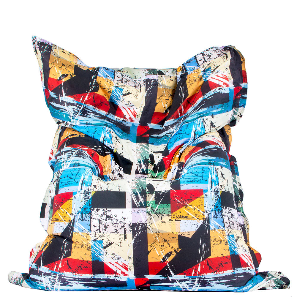 🎨 Pillow Pouf "Urban Collage"