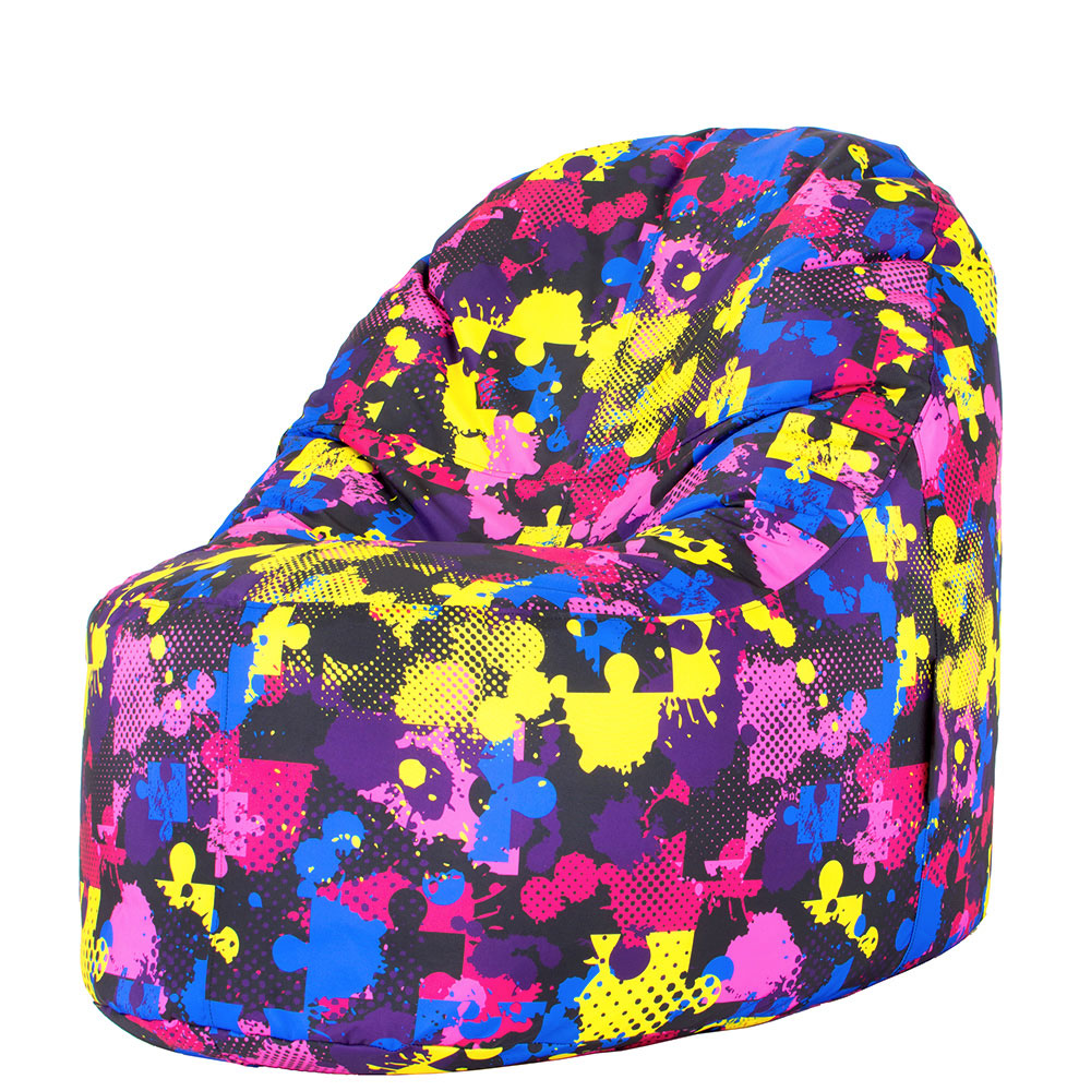 🧩 Mango Pouf "Colorful Puzzle"