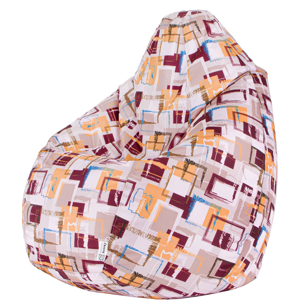 🎨 Designer Pouf "Retro Squares"