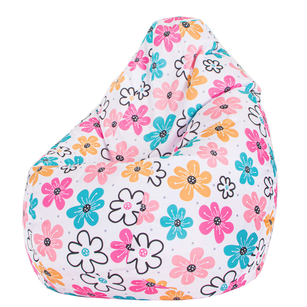 🌸 Designer Pouf "Colorful Meadow"